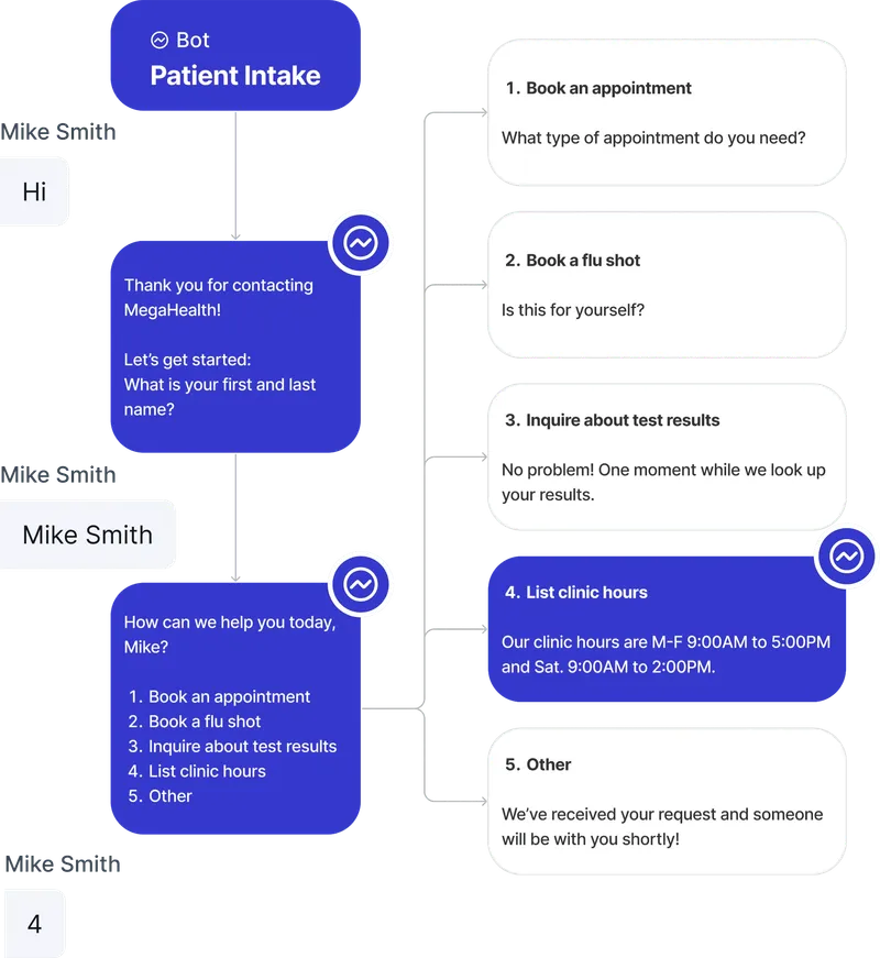 AI-powered healthcare assistant interface