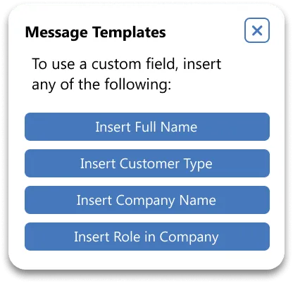 Templates for creating a message